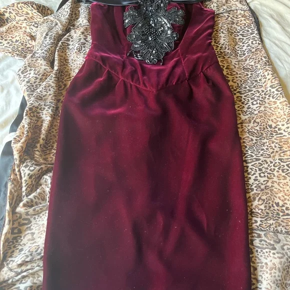 Vintage  Velvet Victorian gothic Cocktail Dress - Picture 2 of 10